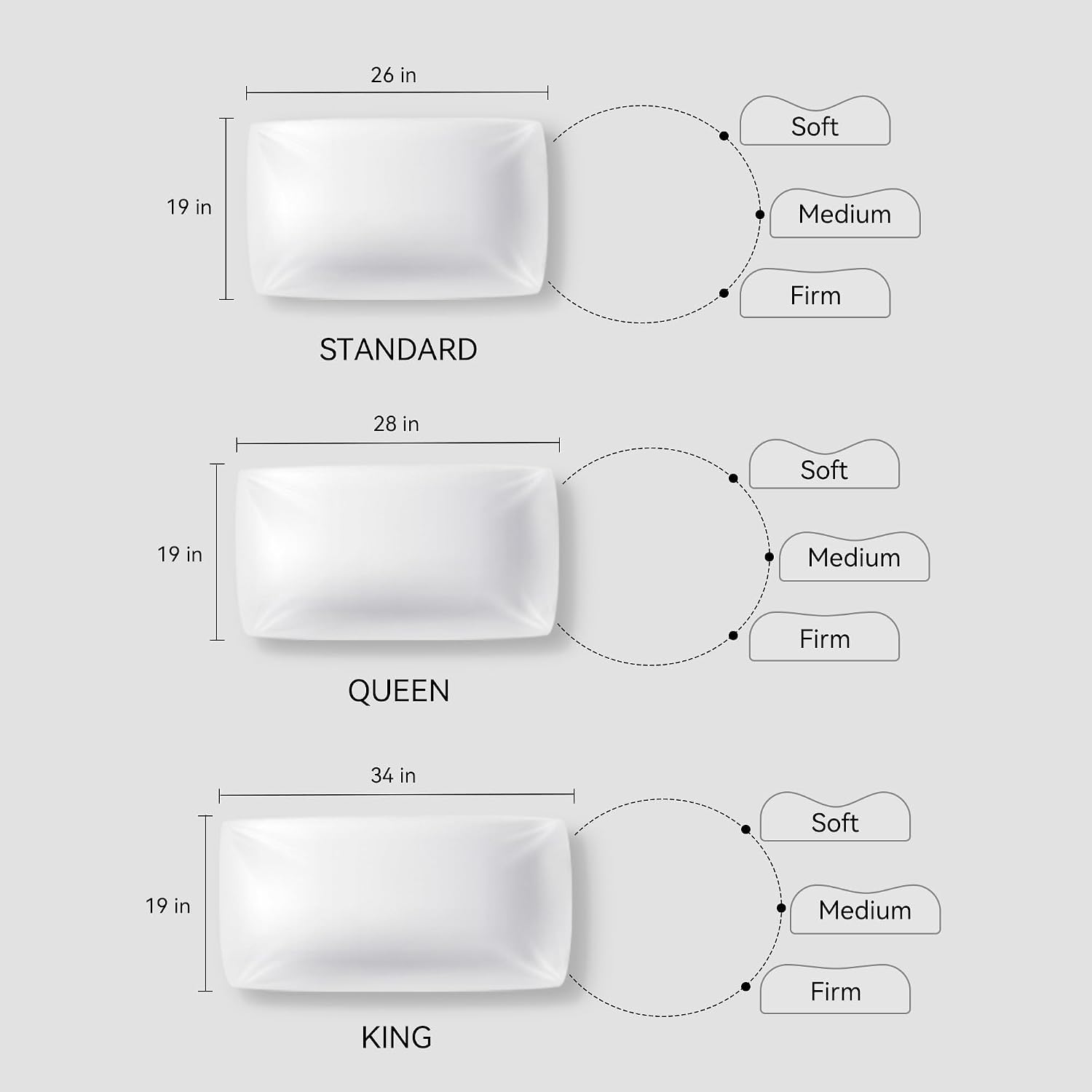 SLEEP ZONE Queen Bed Pillows for Sleeping, Premium Soft Pillow Set of 2, Sandwich Mesh Breathable Sides Cozy for Back, Stomach or Side Sleepers