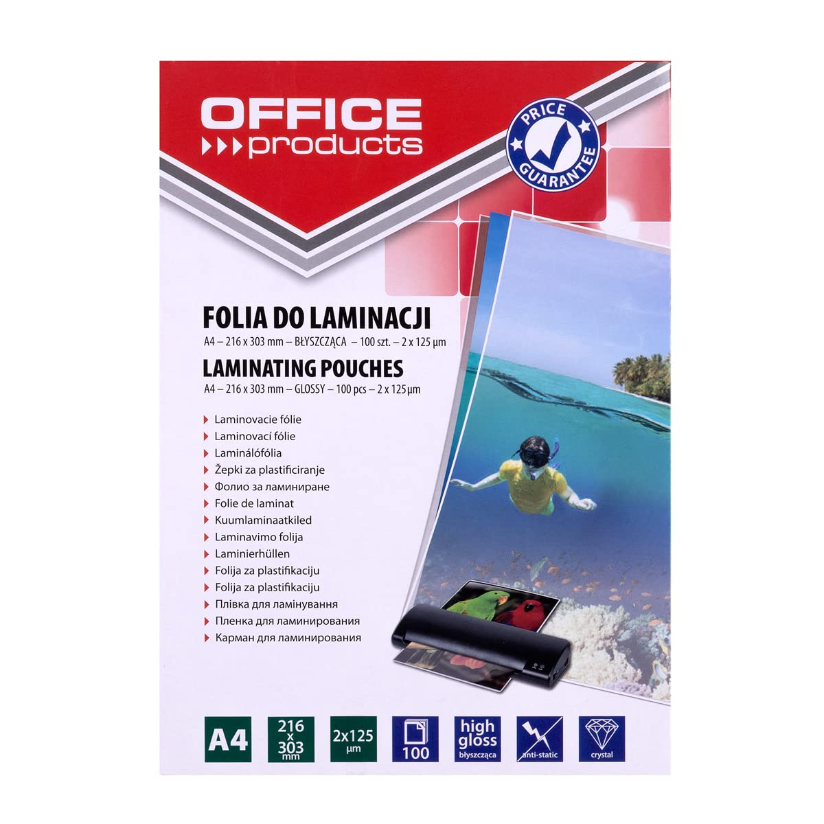 Pellicole Di Laminazione Leitz Quality A4 | 125 Micron | Confezione Da 100 | Trasparenti Lucide | Per Ufficio, Casa, Scuola