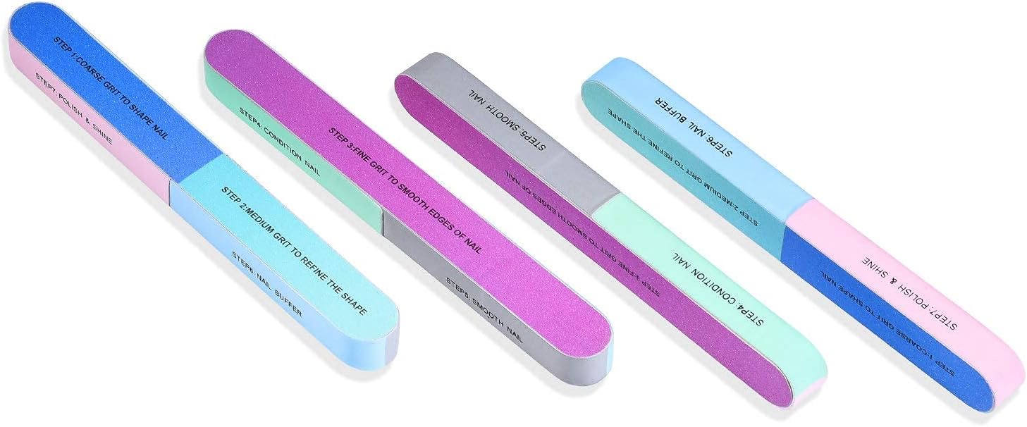 4 Pack Nail Buffer,Nail Buffer Blocks,Nail Files,Professional Nail File