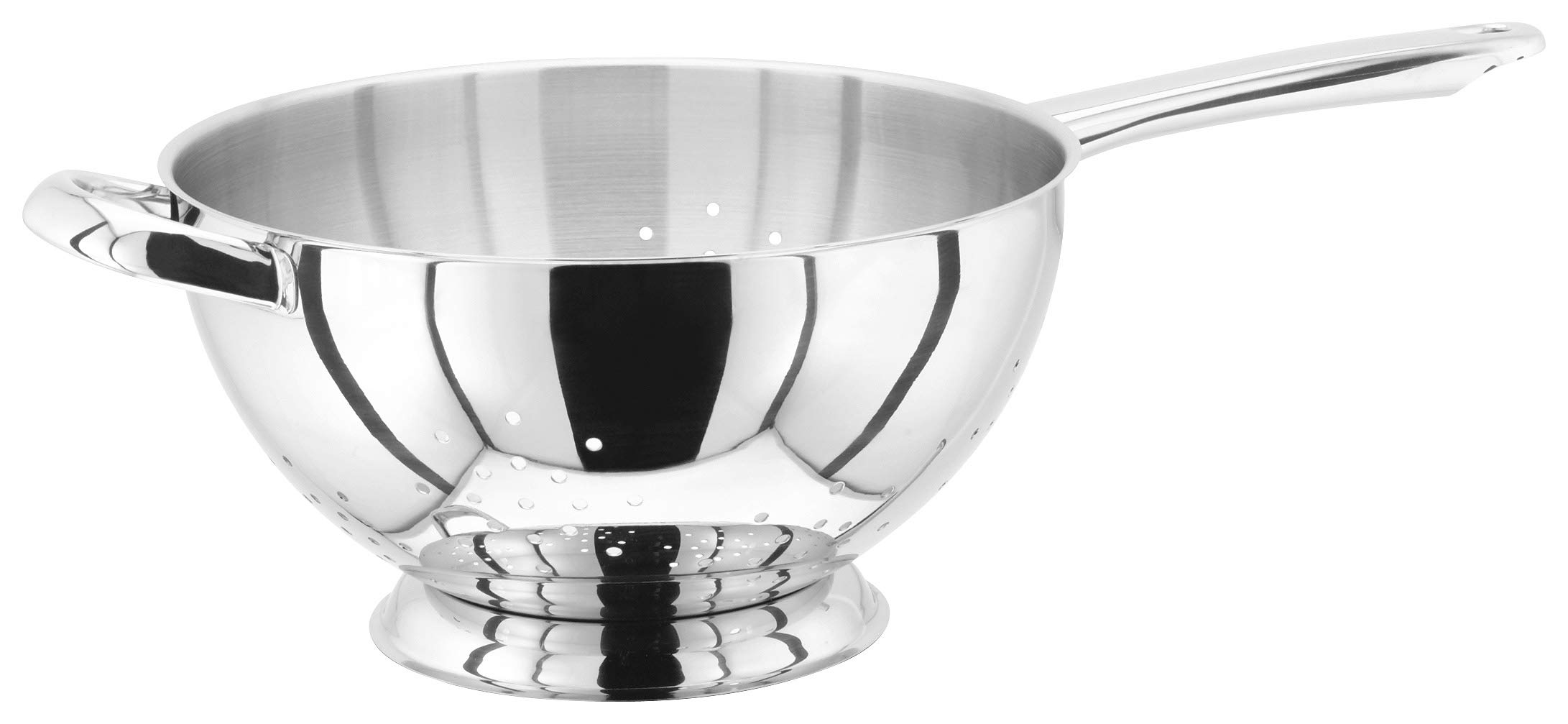 Stellar Silver Speciality Cookware 26Cm Long Handle Colander, Stainless Steel, Dishwasher Safe