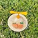 Selena Straw Hat for Dog Cat Puppy Cute Mini Bow Strawberry Sunflower Bamboo Dragonfly Hat Pet Costume Apparel (Small,Carrot)