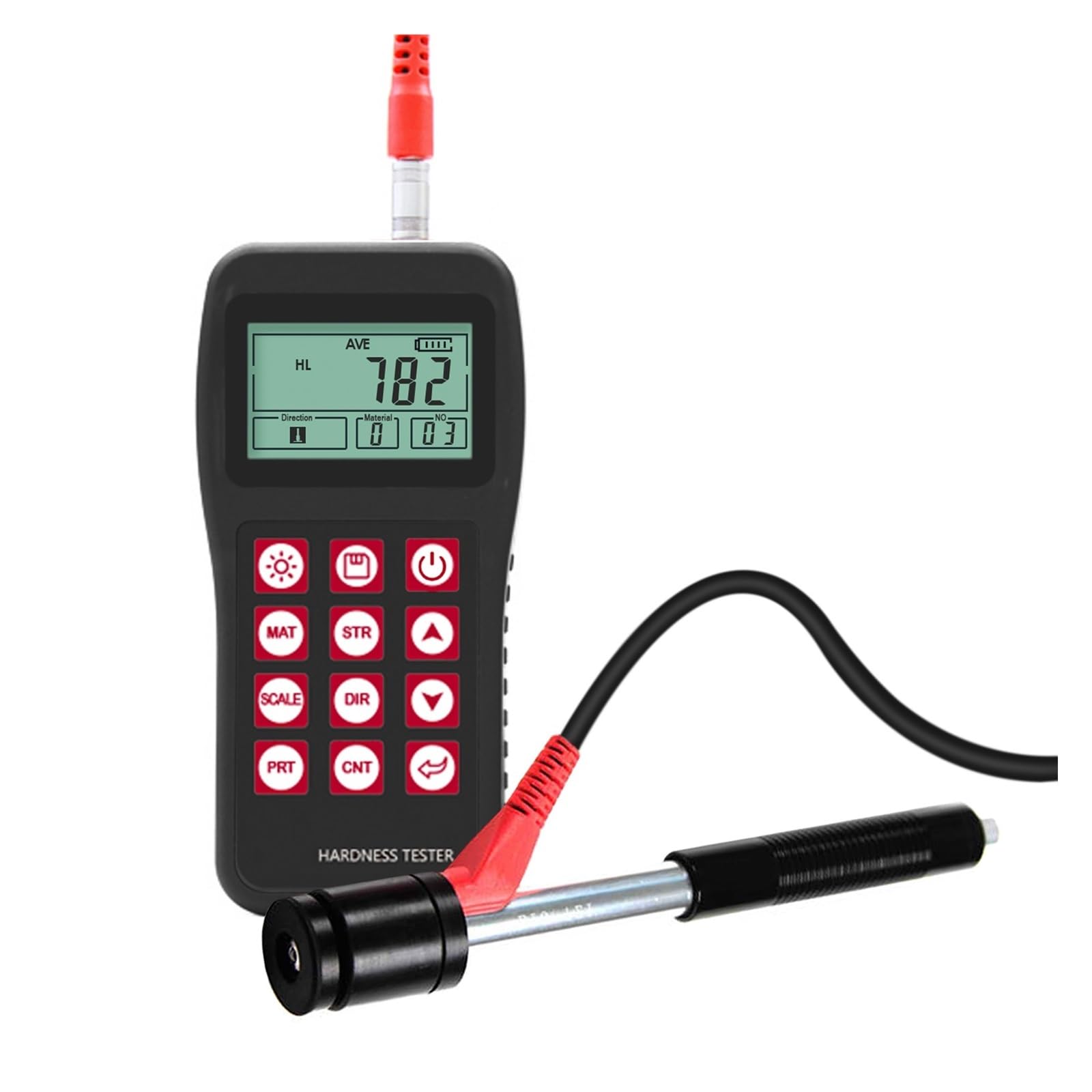 Handheld Durometer Range Data Memory of 100 Background Light Digital Leeb Hardness Tester Hardware Casting for Industrial Inspection