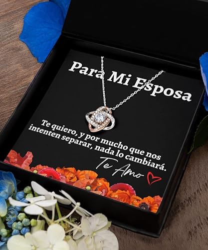 Miniatura 10 de Cadena de oro para esposa con mensaje personalizado, regalo de aniversario de boda o Navidad, collar para mujer