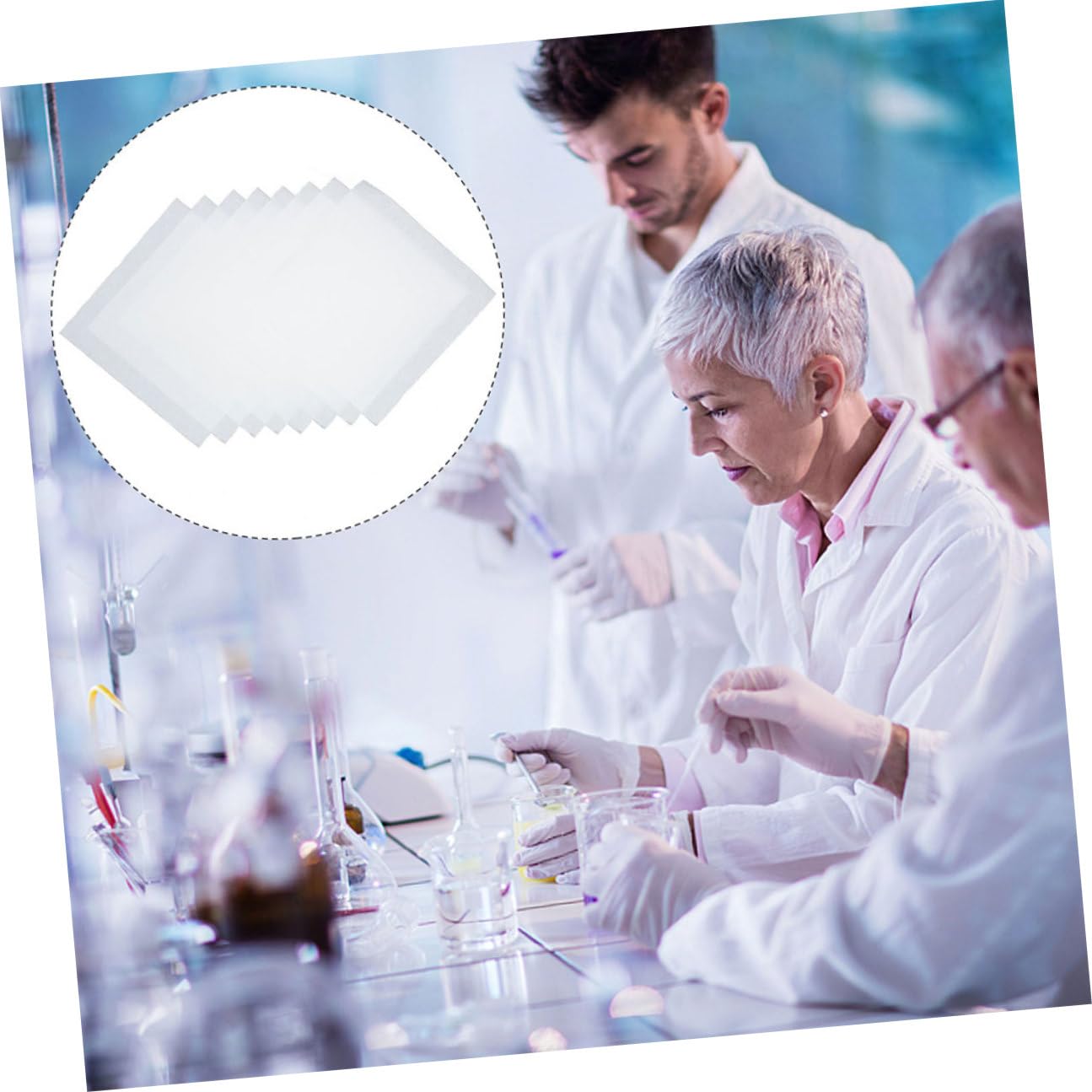 Carta da Filtro 60 Fogli Qualitativa per Esperimenti di Laboratorio