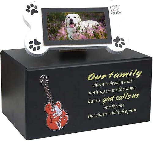 RAOHEVU Urnas conmemorativas para mascotas para perros o cenizas de gatos urna de cremación grande para mascotas con un marco de fotos conmemorativo