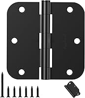 Vista 16 de Bisagras de puerta de níquel cepillado, paquete de 3 bisagras redondeadas de níquel satinado de 3.5 pulgadas para puerta interior con radio de 5/8