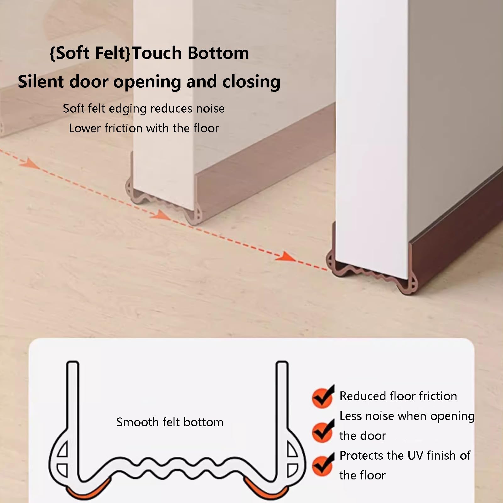 HAILM Burlete Puerta Entrada 2 Pcs, 39.3" Brown PVC Burlete Puerta Entrada, Impermeable Weather Stripping Fresco Verano y Cálido Invierno, Cortado a Medida