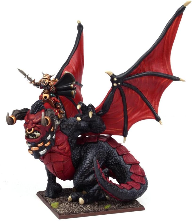 Kings Of War, 2nd Edition: (Abyssal Dwarf) Supreme Iron-caster on Great Winged Halfbreed