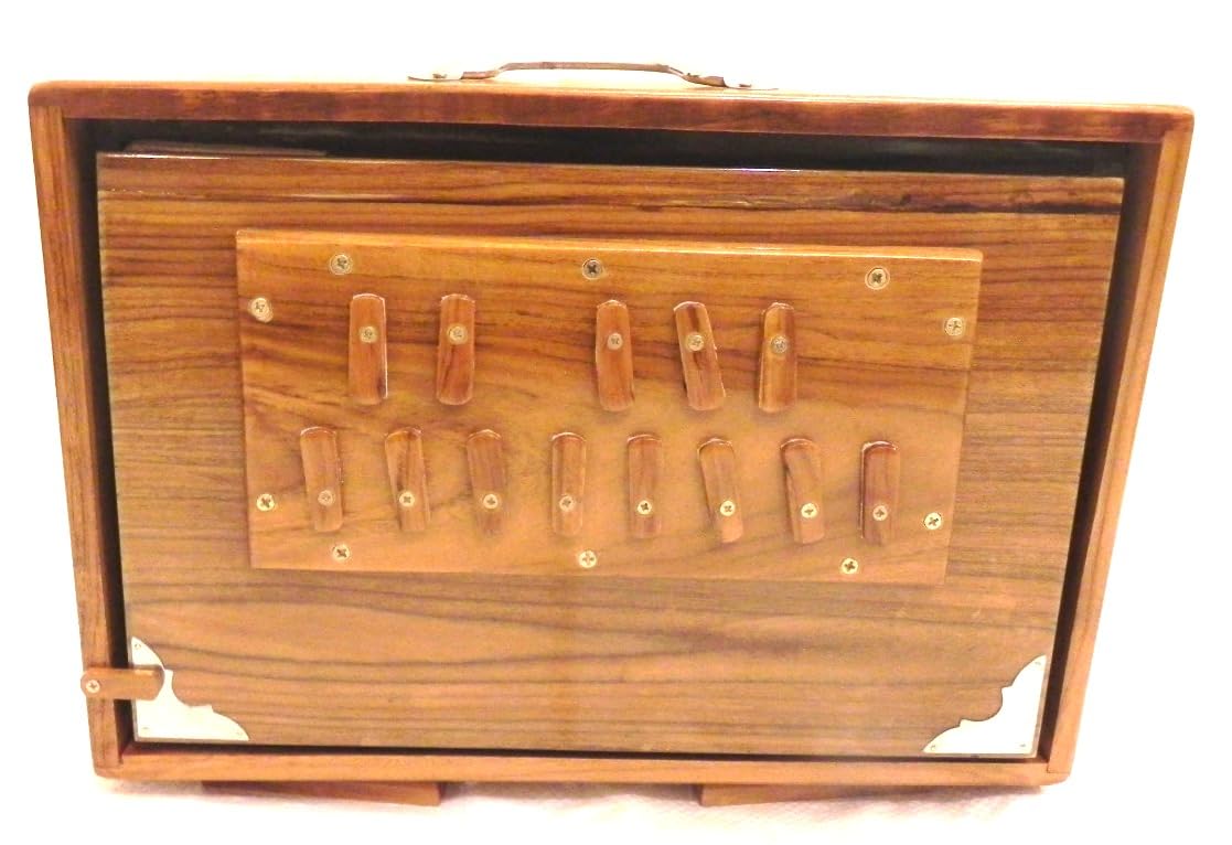 Boîte Shruti, en bois de pin, média C, en laiton, 38,1 x 25,4 x 7,62 cm, avec sac, C-a-C, accordé à 440, instrument Surpeti pour yoga, kirtan, voix