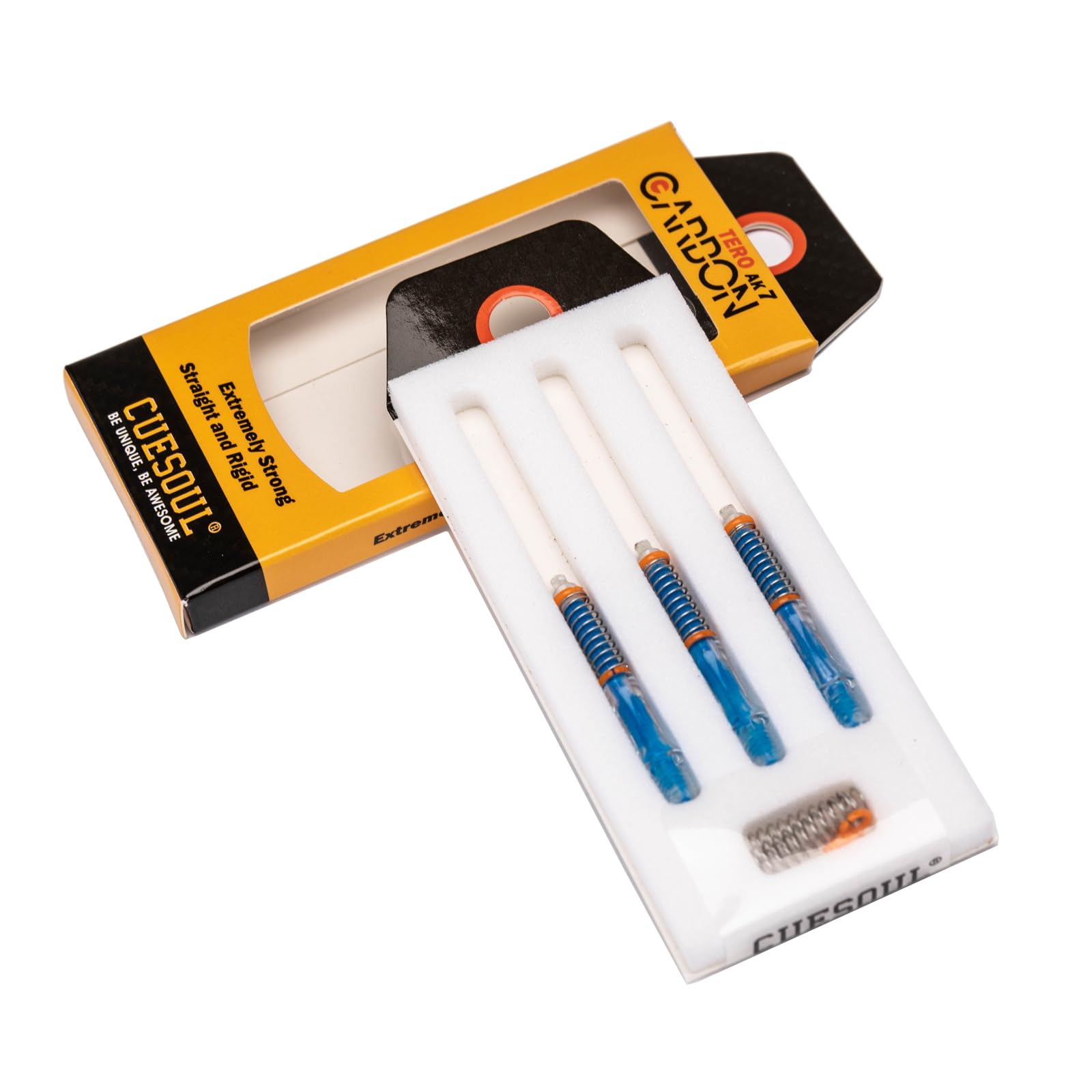 CUESOUL TERO AK7 Carbon Dart Shafts/Stem,Slim,Built-in Spring Telescopic,Set of 3 pcs