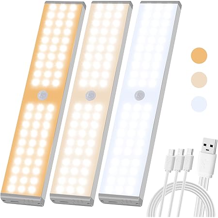 JVURICE Schranklicht Mit Bewegungsmelder - 16 LED Akku-Beleuchtung Mit Fernbedienung