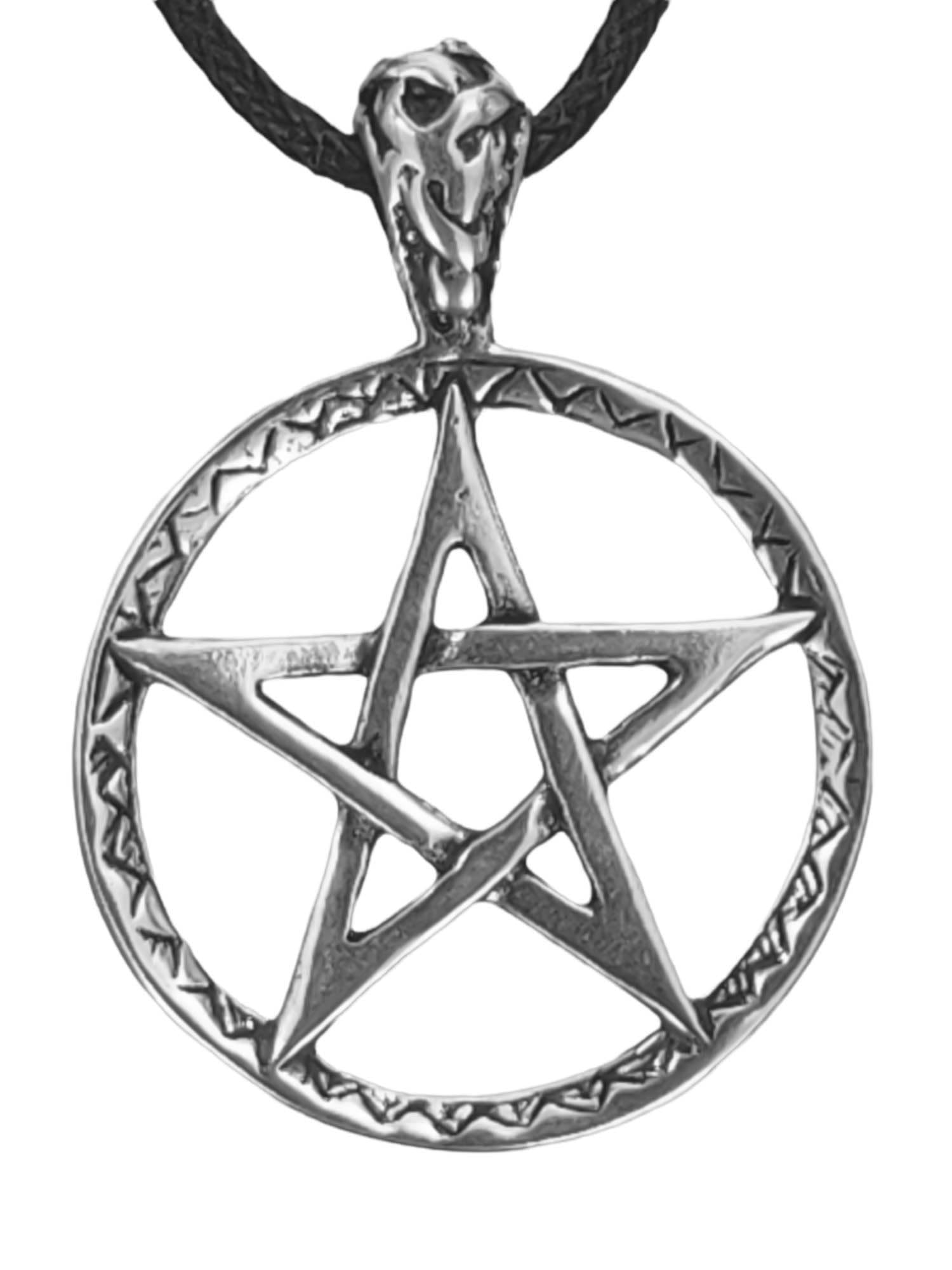 Kiss of Leather - Ciondolo a forma di pentacolo in argento Sterling 925, n. 50