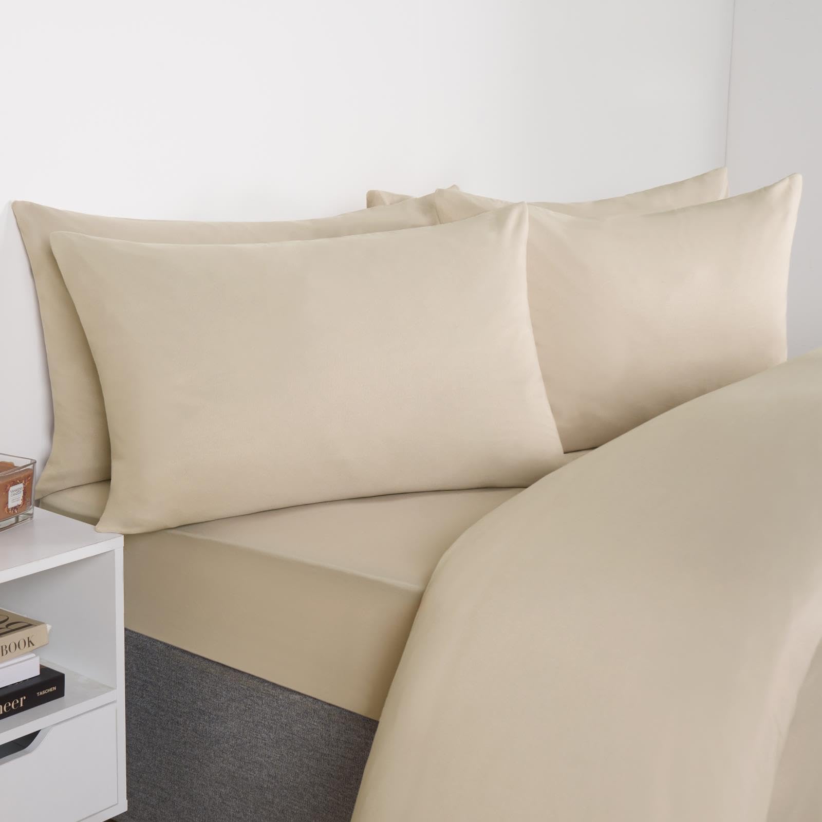 Ohs 2 X Pack Of Housewife Pair Pillowcases SetNatural 50 X 75Cm from B&Q