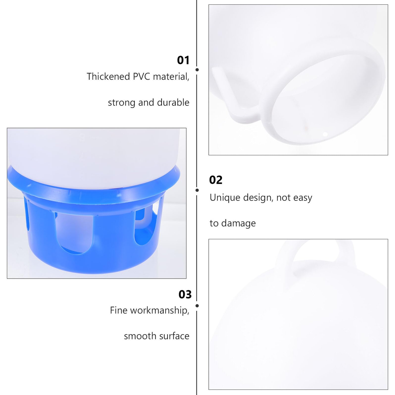 Gadpiparty Beverino Automatico per Uccelli in Pvc Blu, Rotondo e Rimovibile, Abbeveratoio per Piccioni per Decorazione Domestica
