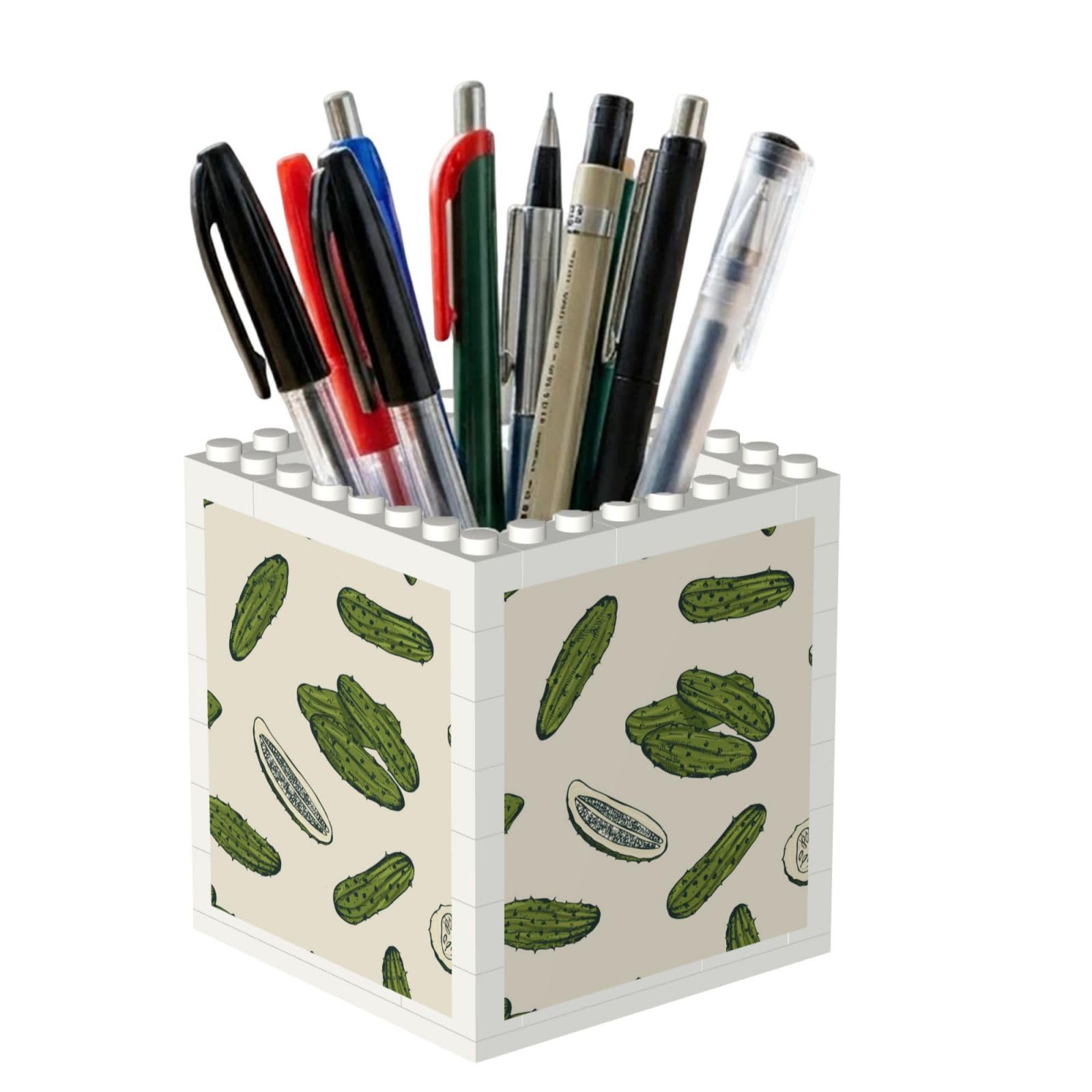 Poadnly Cucumber Pickle, Pen Pot Pencil Holder for Office Home School, Compact Desk Organiser for Office Stationery