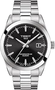 Tissot Mens Gentleman Stainless Steel Dress Watch Grey T1274071105100
