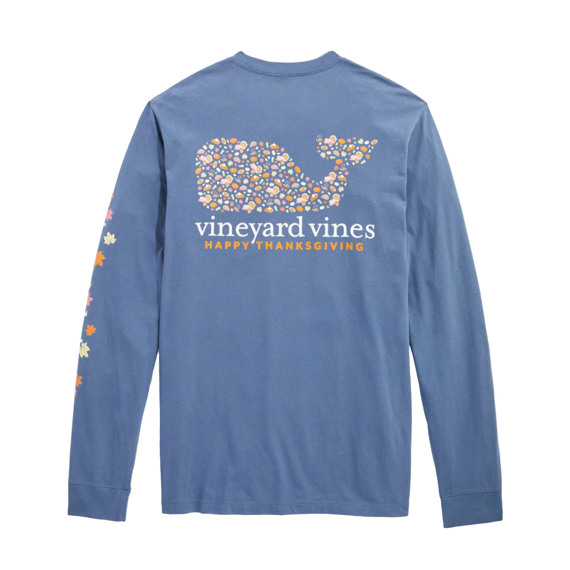 Vineyard VinesMen's Long-Sleeve Thanksgiving Icons Pocket Tee T-Shirt