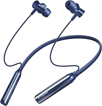 Bluetooth Neckband Earphones, V5.3, 28+ Hours Playtime, C-Type Fast Charging, HD Sound, in Ear (Blue)