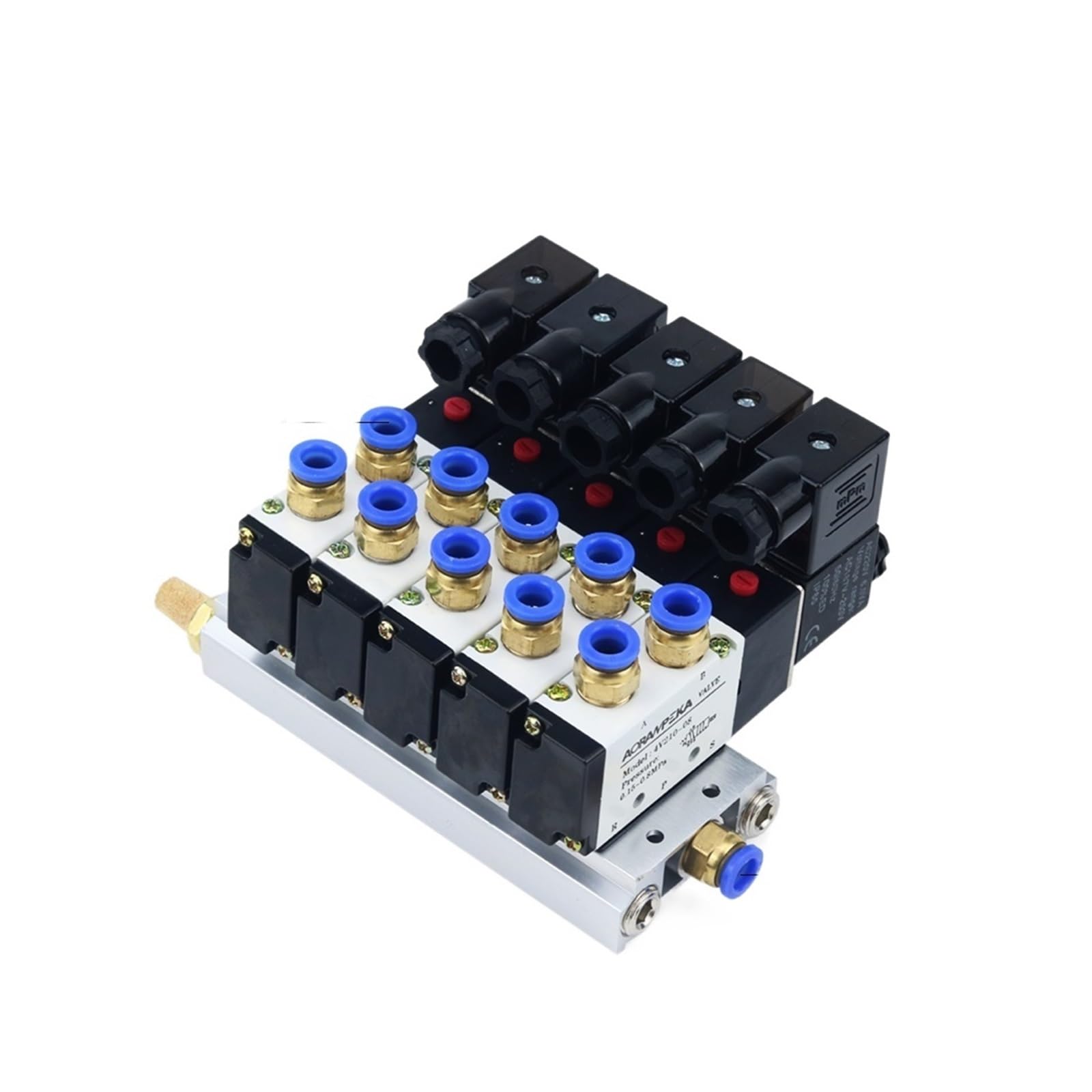 Collecteur de vannes pneumatiques 4V210-08 DC24V en alliage de haute précision