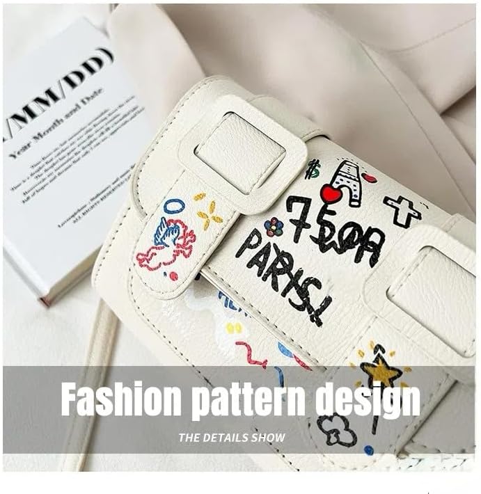 MIAC Graffiti Shoulder Bags for Women,Trendy Design Shoulder Purse,Cute Crossbody Bags - Image 6