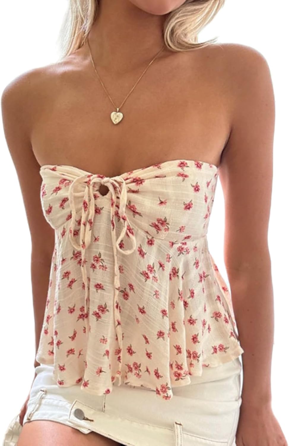 Women Strapless Tube Top y2k Bandeau Crop Tops Sleeveless Going Out Camisole Aesthetic Clothes Streetwear