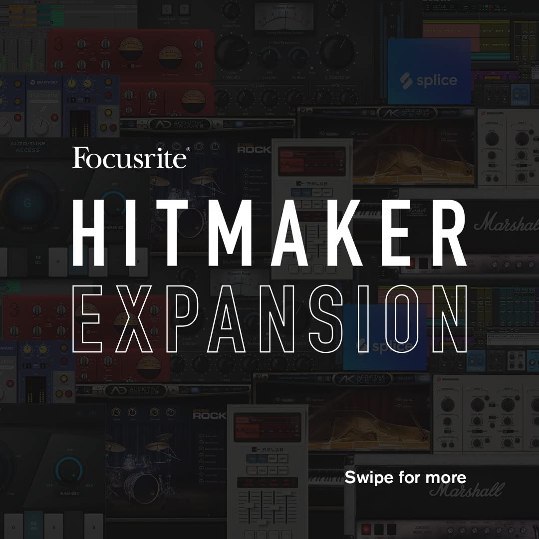 Focusrite Scarlett 2i2 Studio 3rd Gen USB Audio Interface Bundle with Desktop Boom Arm Mic Stand, Mic Shock Mount for 44-47mm Microphones and Pop Filter (4 Items)