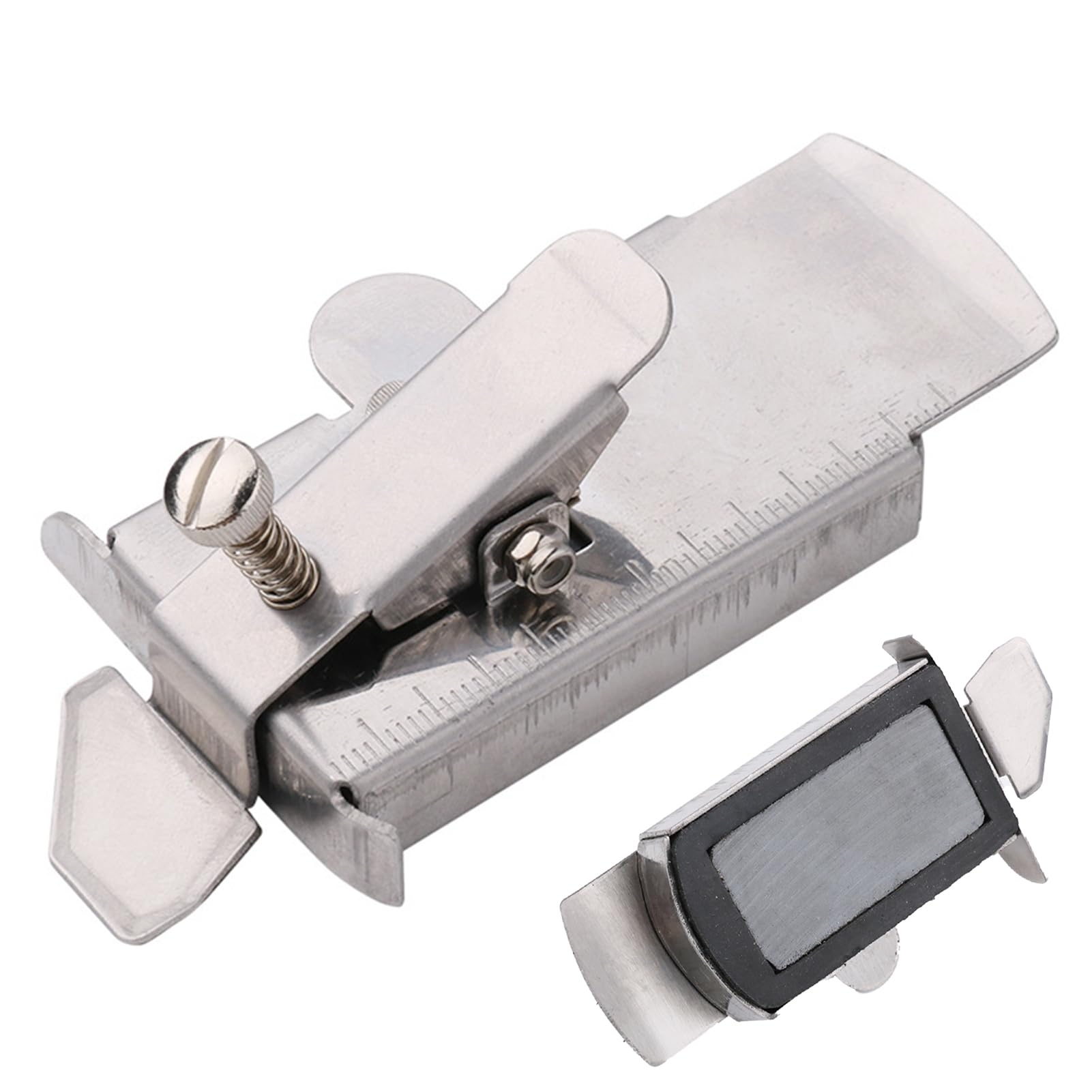 Confezione da 3 guide magnetiche per cuciture + 1 righello per cuciture e orlo rettilineo e 2 tipi di cucitura forata calibro da 1/8 a 5 pollici per trapunte, abbigliamento e berretti