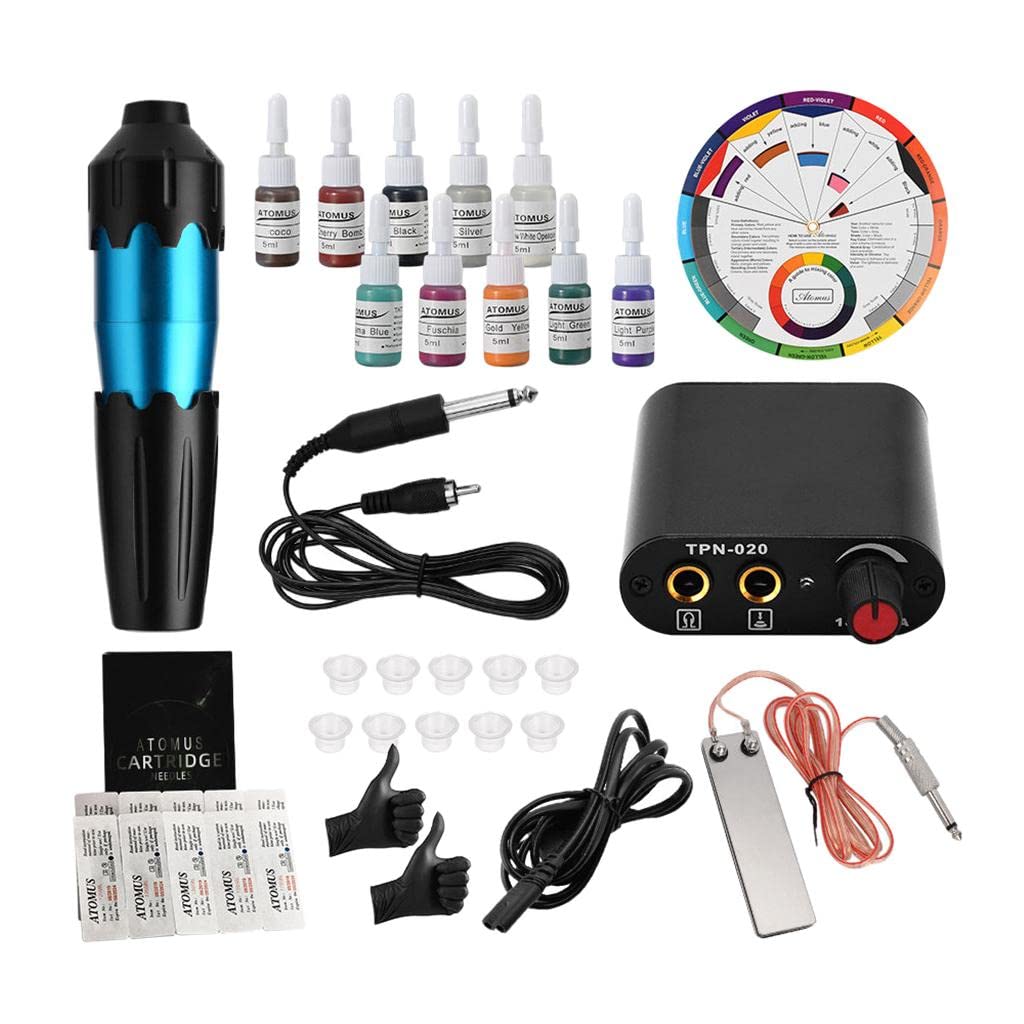 CALANDIS™ Powerful Rotary Tattoo Motor Machine Color Wheel Mixing Tattoo Tool Set Blue | Tattoo Complete Kits | Tattoos & Body Art-image-13