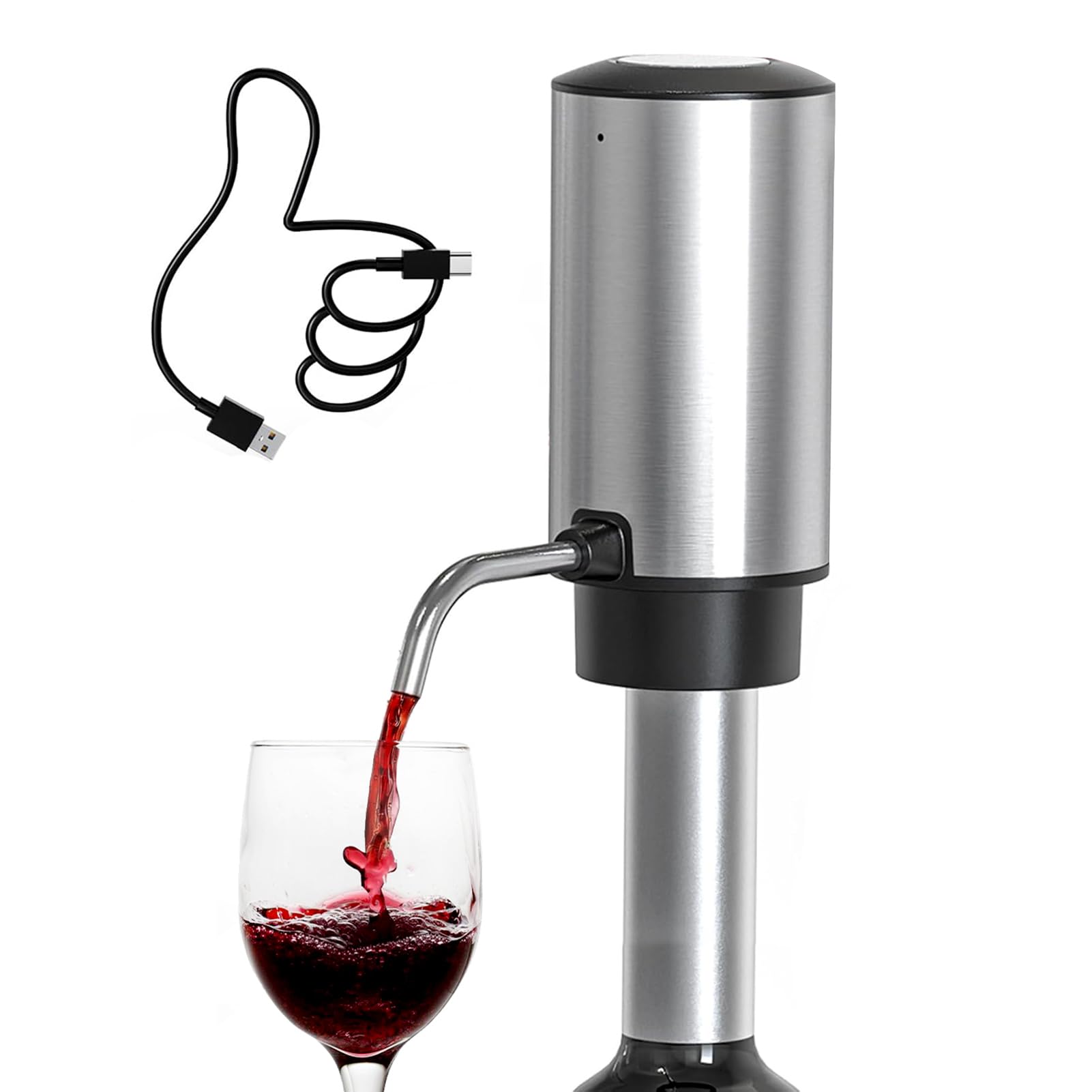 Versatore elettrico per aeratore per vino ricaricabile, Aeratore di Vino Elettrico Aeratore Elettrico per Vino Distributore di Vino Regali Elettrico per Amanti del Vino