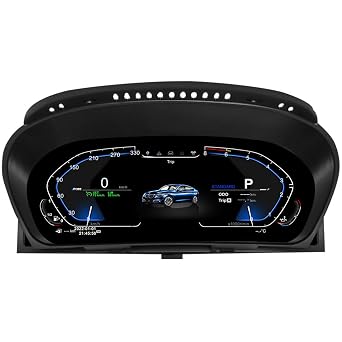 LCD Digital Speedometer Cluster for BMW 5 Series E60 2004-2009, Virtual Cockpit Car Dashboard Gauge Instrument Panel