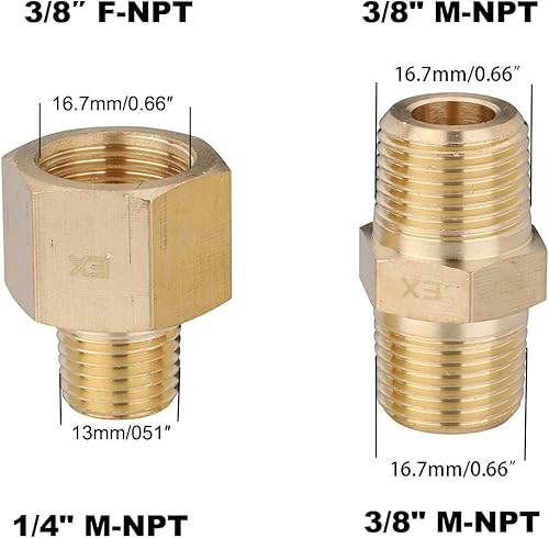 Miniatura 3 de Juego de adaptadores de accesorios para lavadora a presión, kit reductor NPT 38" NPT de 14"