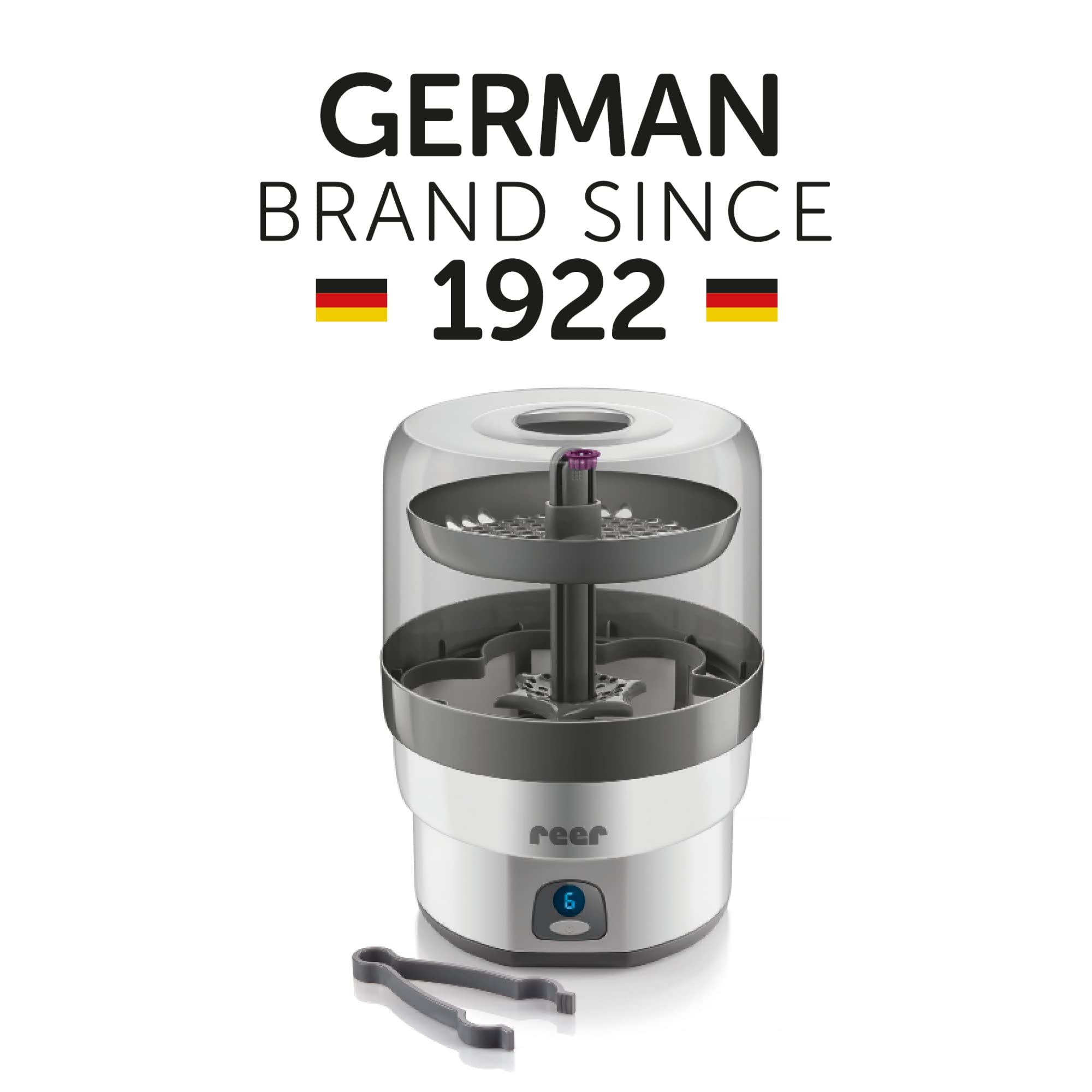 Reer 36010 VapoMax Grand Vaporisateur, Espace pour 6 Flacons et Accessoires