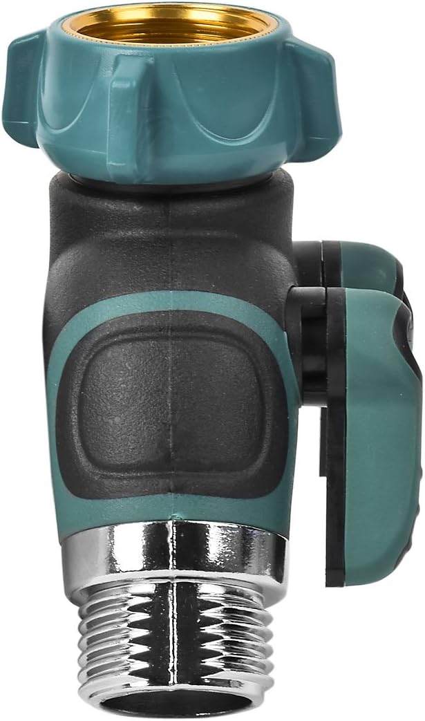 Garden Hose Splitter Shut Off Valve Arthritis Friendly Faucet Extension, Hose Connector，Ergonomic, Aesthetic, Best Drip Irrigation & Outdoor Utility Faucet Adapter (2 Way Splitter)