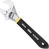 deli 6 Adjustable Wrench Heavy-Duty Chrome Anti-Slip Grip, Smooth-Jaw, Cr-V Steel, Wide Opening for Plumbing & DIY
