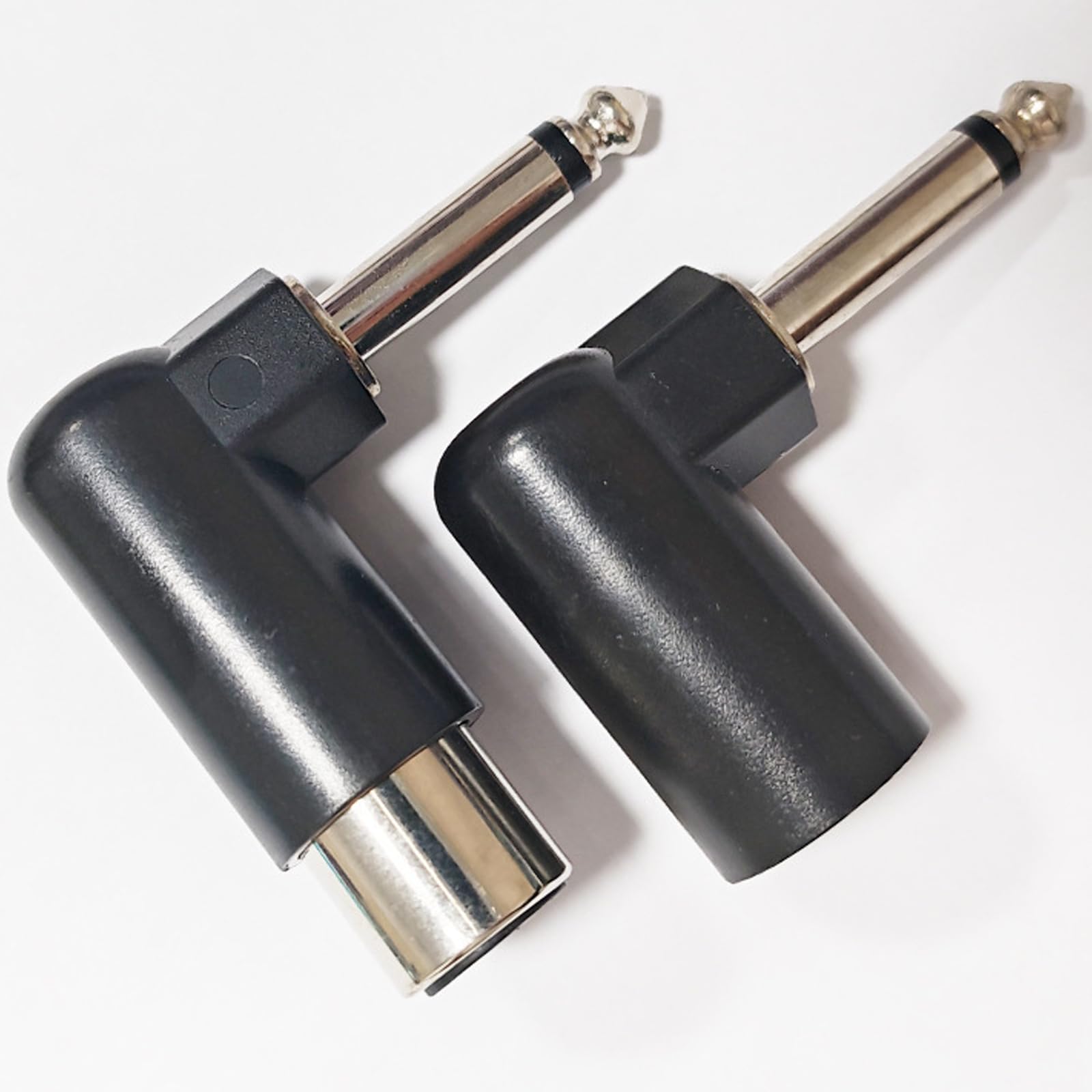 Adattatore ad angolo retto da 6,35 mm a XLR maschio/femmina per chitarre, tastiere e mixer