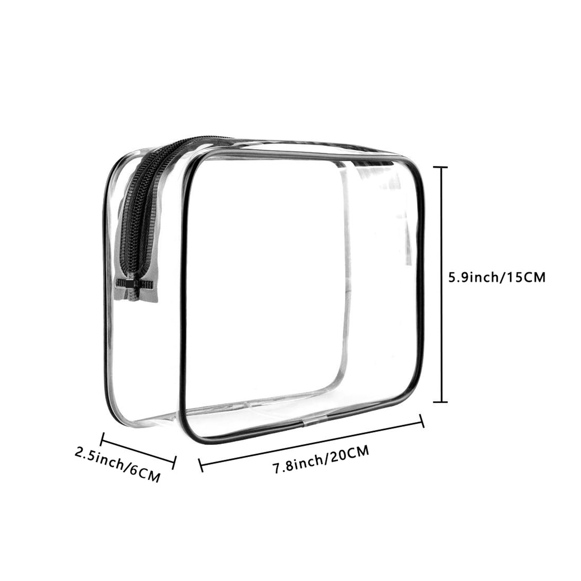 Transparente, wasserdichte Kosmetiktasche aus weichem PVC, leichte Kulturtasche für Reisen, Zug, Flugzeug und tägliche Ausflüge