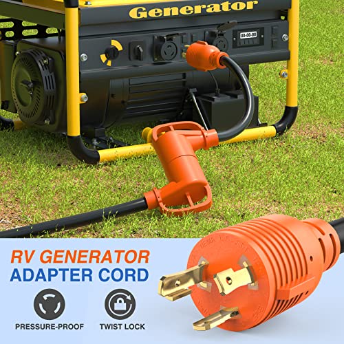 image for Nilight RV Generator Adapter Cord 30 Amp to 30 Amp 3 Prong Pure Copper