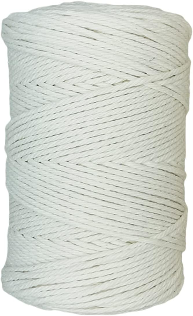 White Cotton Rope, Strong Soft Cotton Cord Length 300 Meters Suitable for DIY Crafts Gardening Hammock Home Decorating,Diameter 3mm