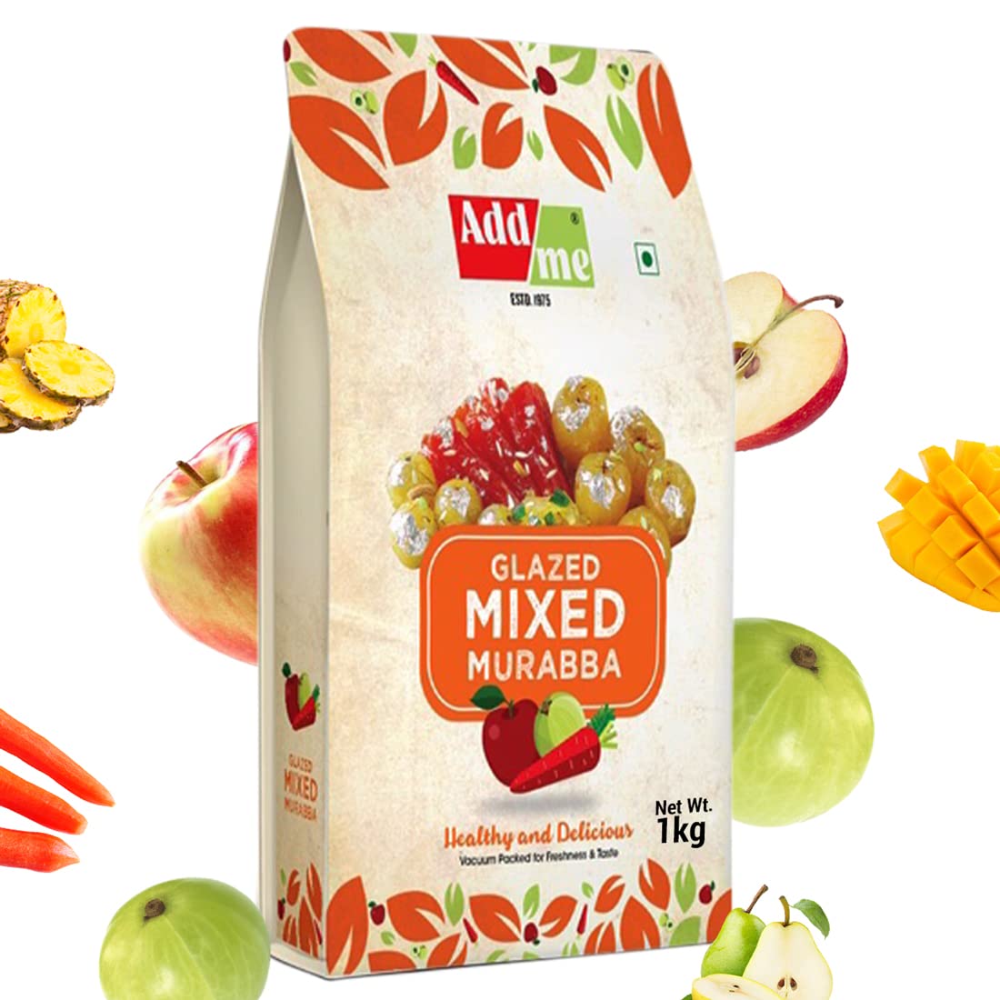 Add me Murabba 1kg Vacuum Pack Without Syrup Mixed Murabba 1 kg with Amla, Apple, pear, Pineapple, Kiwi, Carrot, Mango karonda in a Single Pack. (B08BG1RDL4) Amazon Price History, Amazon Price Tracker
