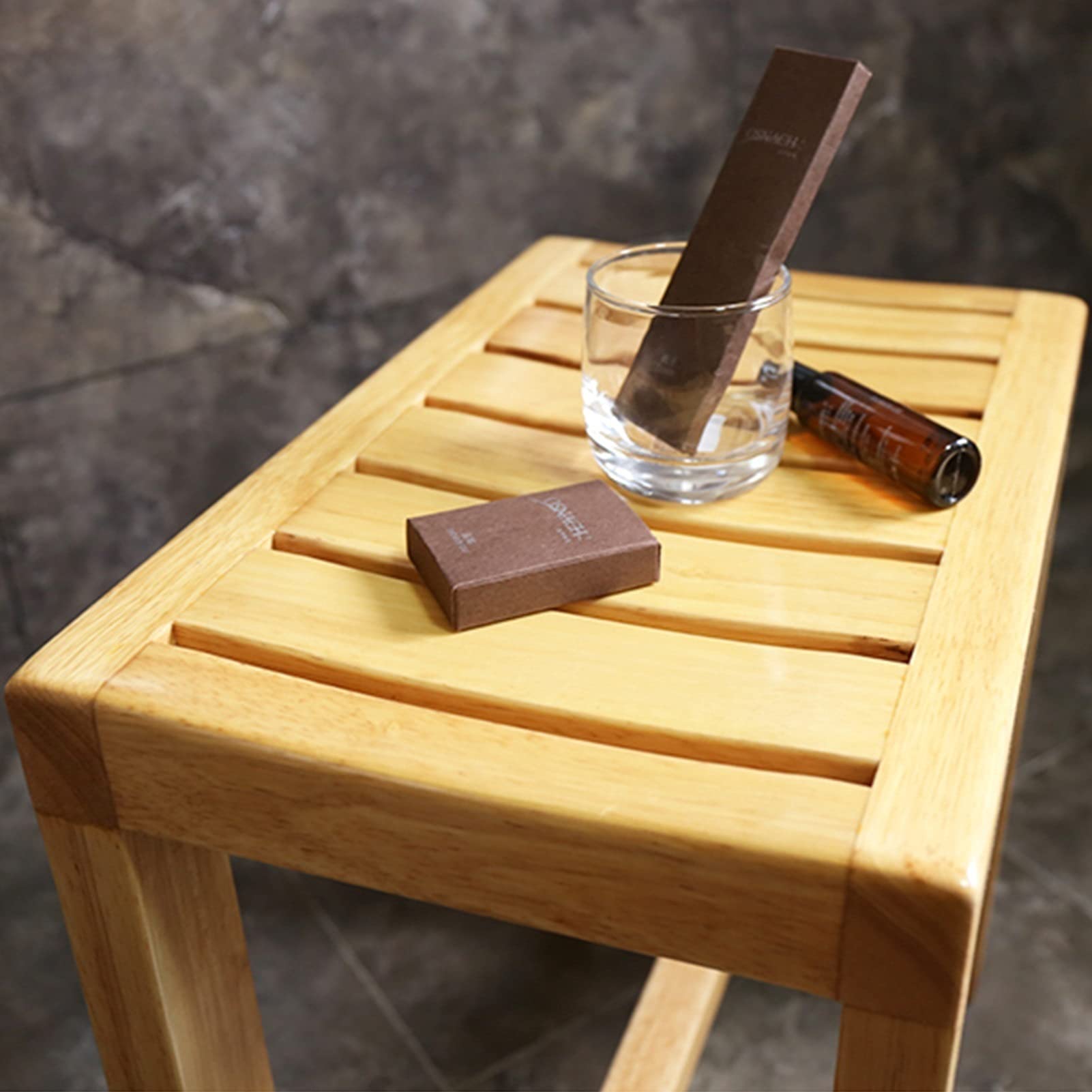 Taburetes de ducha para ducha interior,asiento de ducha de esquina de madera para baño para ancianos discapacitados,mujeres embarazadas adultas, taburete de baño cómodo e impermeable a prueba de agua