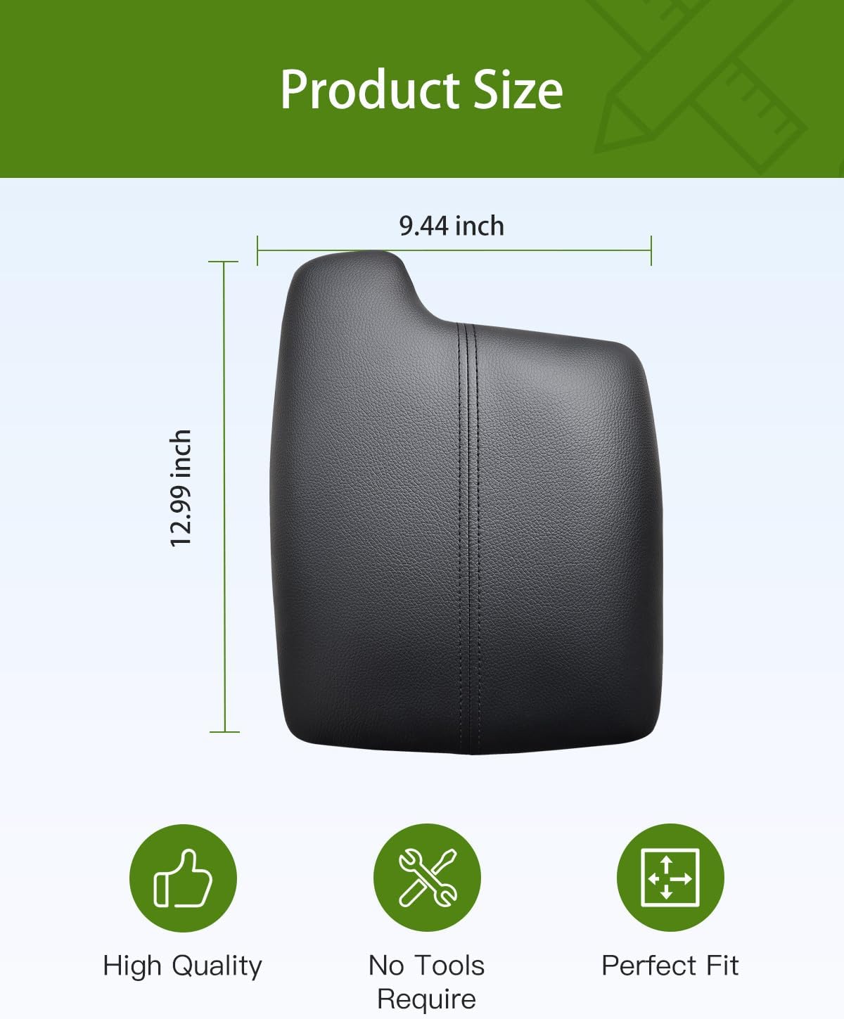 UMISHI Center Console Armrest Lid Fit for Honda Accord 2013 2014 2015 2016 2017 Leather Material Replacement Part Number for 83400-T2F-A0-B/83400-T2F-A0-20 (Black (Fit for Accord 2013-2017))