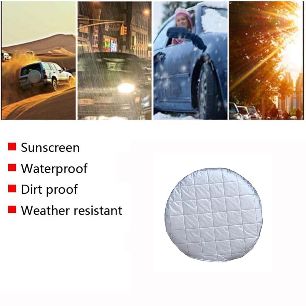 4 Pièces Housses De Pneus pour VW Golf Sportsvan 2015-2025, Anti UV Imperméable Couvre Pneus De Voiture Housses Roue Secours Accessoire
