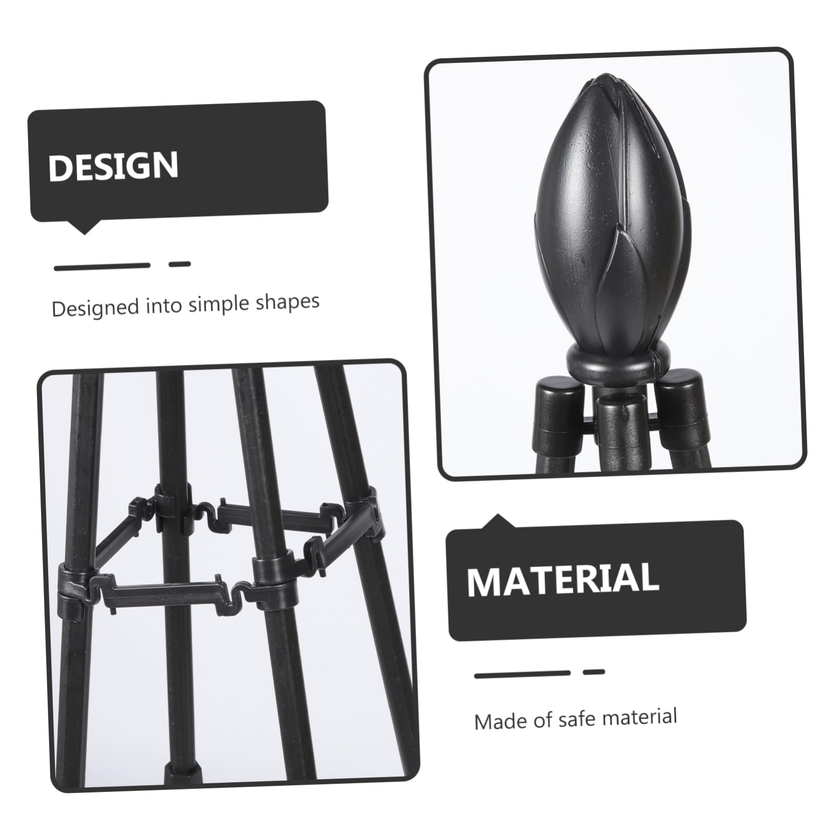 Treillis de Jardin pour Plantes Grimpantes 1 Set en Fer Noir