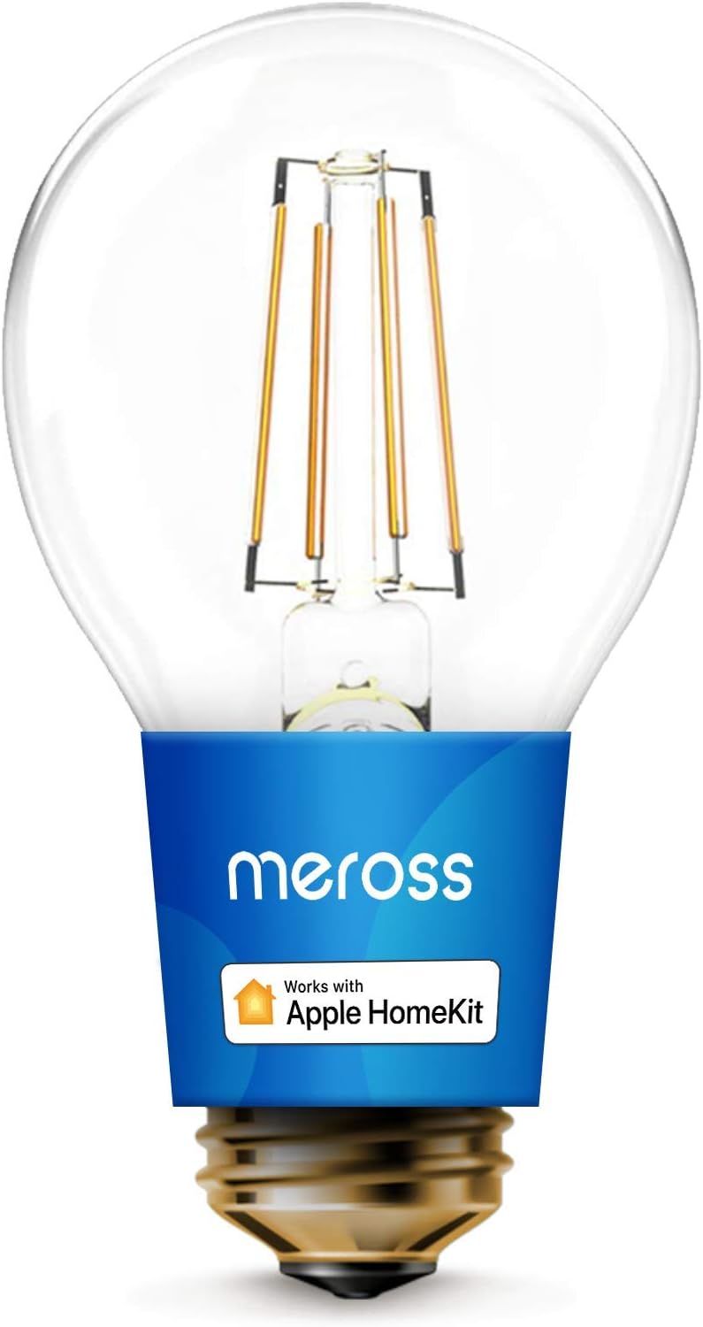 Meross WiFi Edison Classic Gentle Bulb Works with Apple HomeKit Sensible Retro Gentle Bulb Filament E27 Heat White Gentle Appropriate with Siri, Alexa, Google House and SmartThings