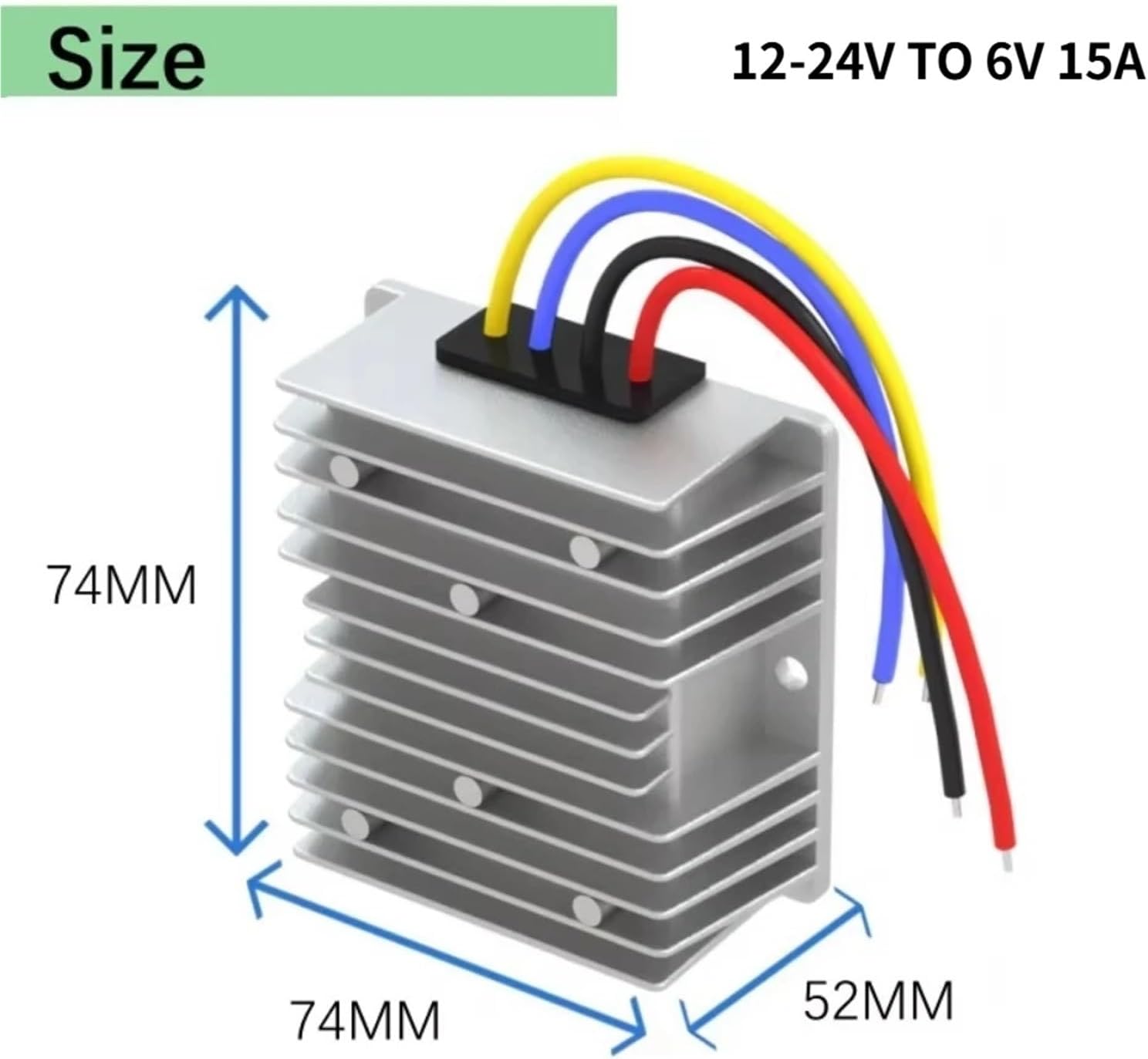 12V24V to 6V 5A 10A 15A 20A 25A 30A 40A DC DC Step Down Power Converter Voltage Stabilizer Module Power Supply for Car Toys(12-24V to 6V 15A)