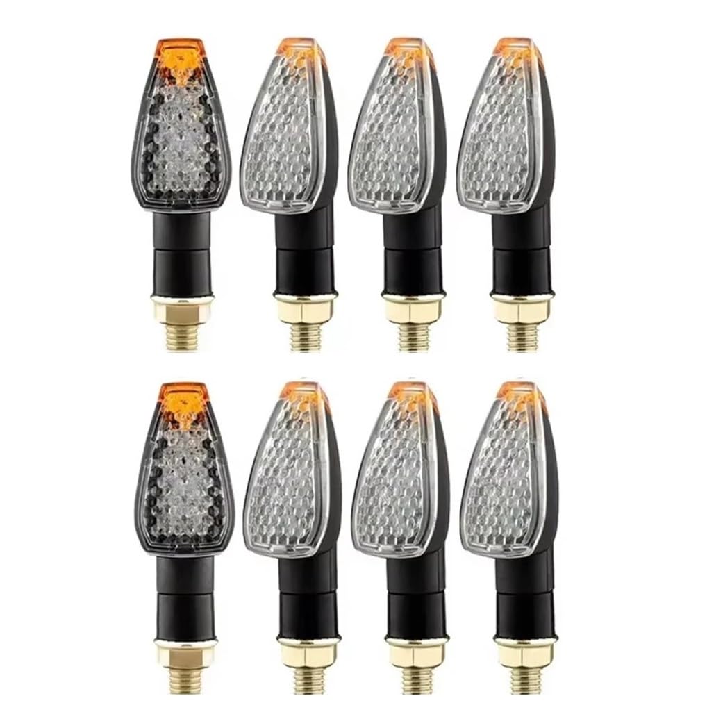 Faro Posteriore Stop Running Luci di direzione per motocicletta da 12 V, 14 LED, luce ambra, indicatore posteriore, segnalazione per