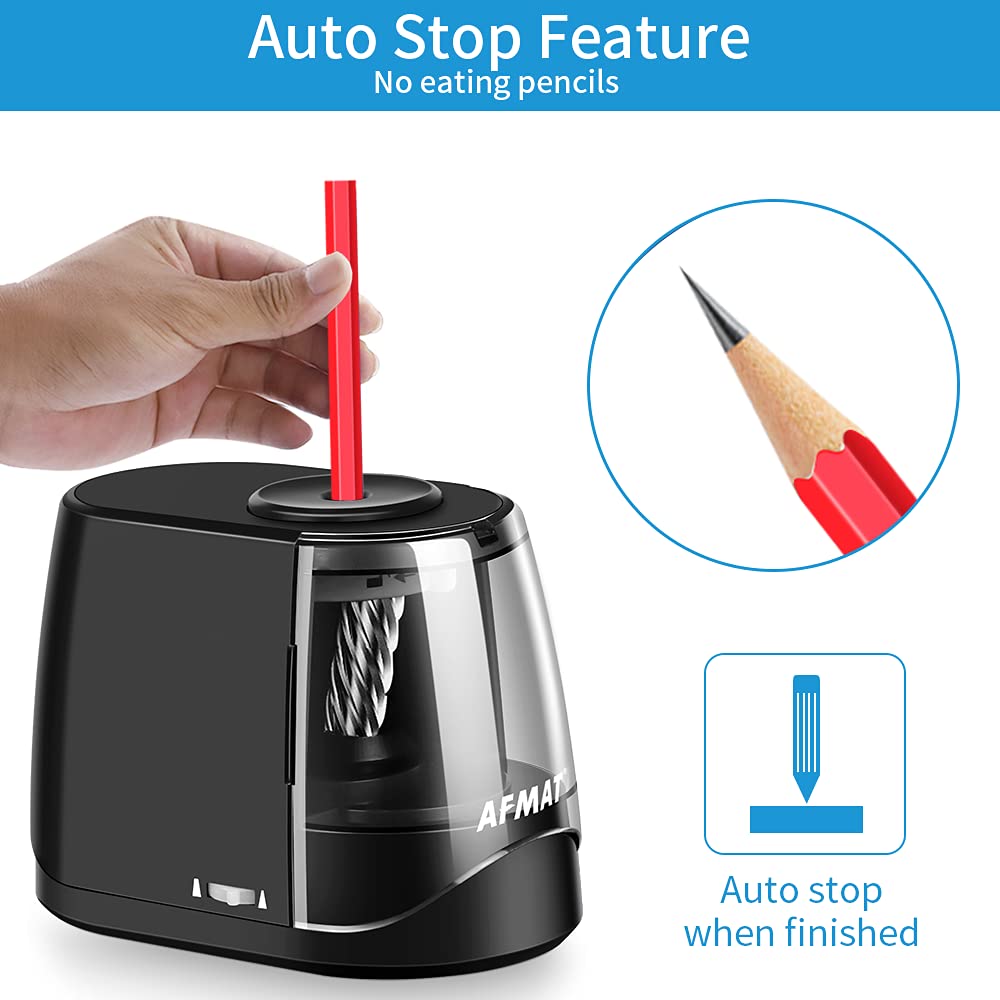 Buy AFMAT Pencil Sharpeners, Electric Pencil Sharpener, Handheld