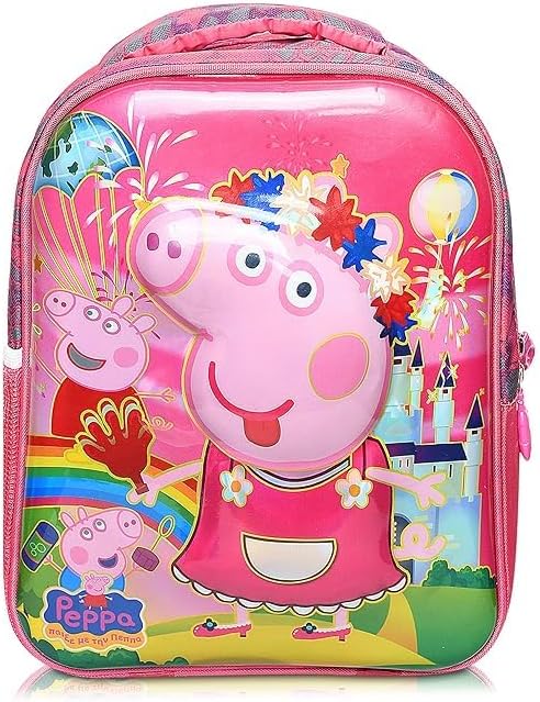 Stylbase 15 Inch 3D Cartoon School Bag for Boys & Girls | Waterproof Lightweight Polyester Kids Backpack with Bottle Pocket | Ideal School Bags for Kids Nursery, LKGClass (3-5 Years)