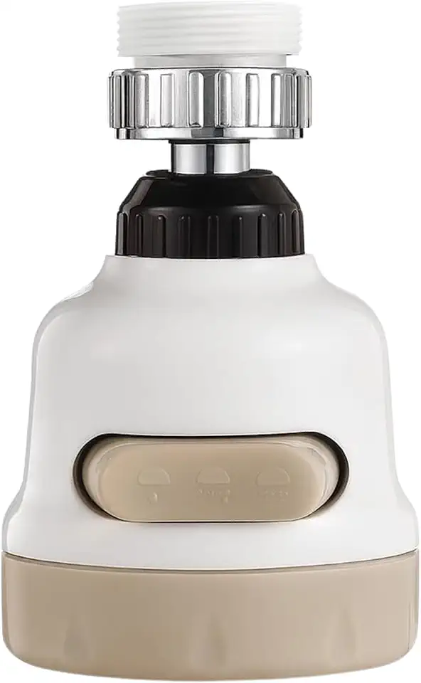 Bico Arejador Torneira Giratório 360° Articulado com 3 Modos de Jato Chuveirinho para Pia de Cozinha Flexível Extensor Adaptador com Economia de Água