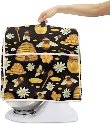 Miniatura 2 de Honey Bee - Fundas para mezclador de cocina, funda grande a prueba de polvo con bolsillo de almacenamiento para accesorios, ideal para decoración de